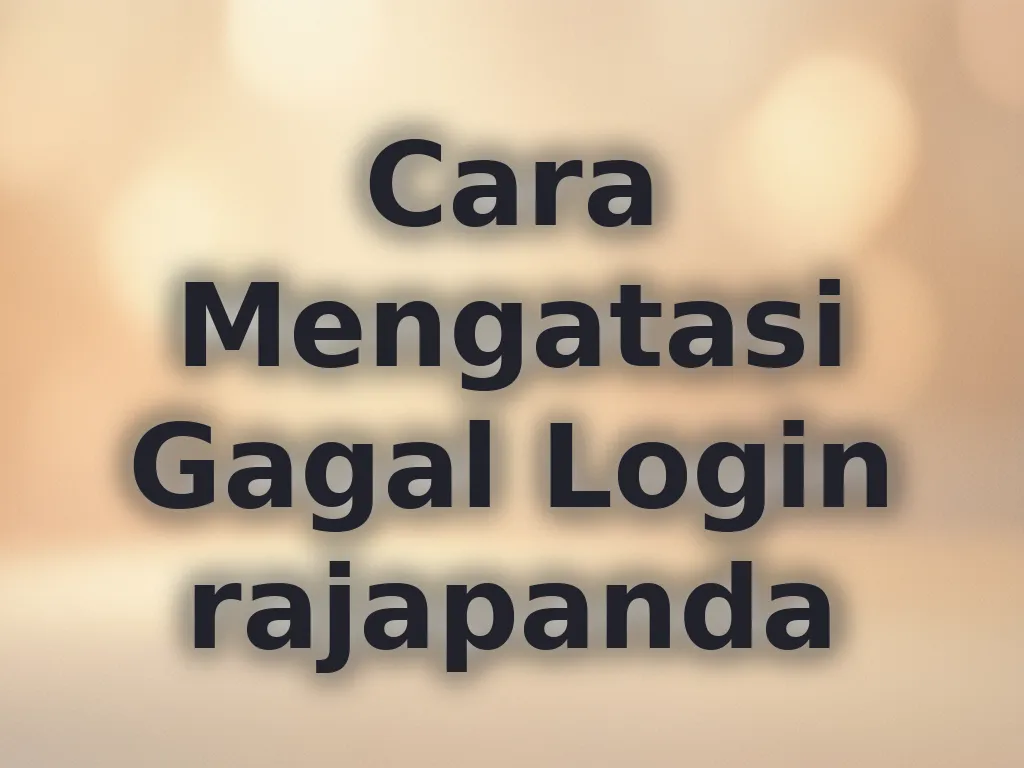 Cara Mengatasi Gagal Login rajapanda