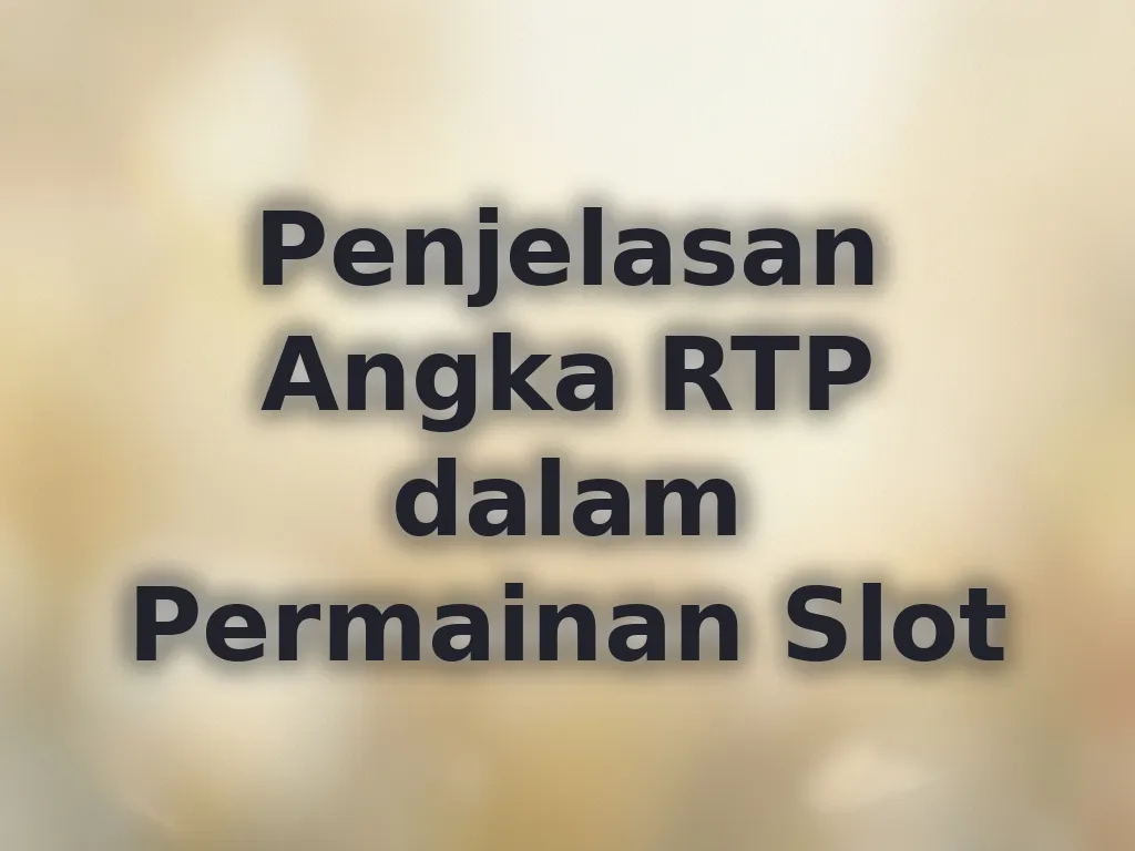 Penjelasan Angka RTP dalam Permainan Slot